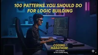 Practice Patterns using Java || Logic Building || Coding Live Stream || Lets Code || Java session