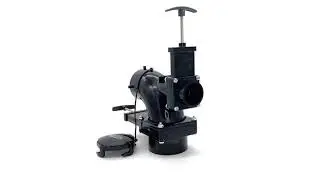 Valterra Black Heel Inlet Rotating Valve, 3" Hub x 1-1/2" Hub x 3" Bayonet Cap T68