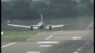 Crosswind calamity - landing plane 'blown' off runway side!