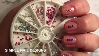 Easy No Glue How To Apply Rhinestones On Nails Tutorial
