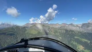 My Flight over the Alps near Megeve Altiport