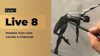 Como desenhar modelo vivo com carvão (Fusain) e lápis Charcoal speed