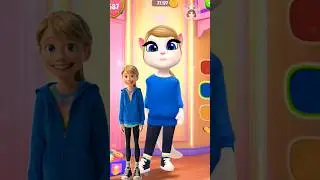 Angela Becomes Riley Inside-Out #mytalkingangela2 #insideout2 #character #cosplay #animation #gaming