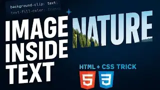 How to Put Image Inside Text Using HTML & CSS | Image in Text Effect Tutorial