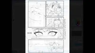 [MOUSE DRAWING] inking manga page