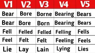 45 Confusing verb | Verb forms | V1,V2,V3,V4,V5 in English grammer | verbs | Forms of verb