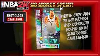 FAST & EASY WAY TO GET FOIL CARD WEMBY AND COMPLETE THE SHOT CLOCK CHALLENGE IN NBA 2K MOBILE