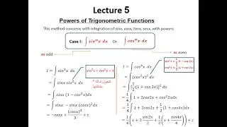 Powers of trigonometric functions (Lec 5) - Math 2