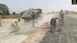 Construction of Road . Water Bound Macadam. |Stone Dust|.