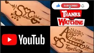 simple and BEautyfull latters mehndi deshign #mehndi #mehnditatto #hennatattoo #trending #tattoo