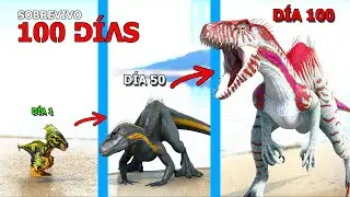 SOBREVIVO como INDORAPTOR 100 DIAS EN ARK!! Evoluciono en el dinosaurio super híbrido supremo de ARK