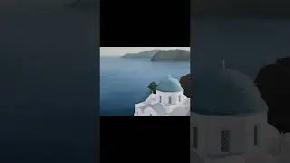 Santorini Watercolour Painting  