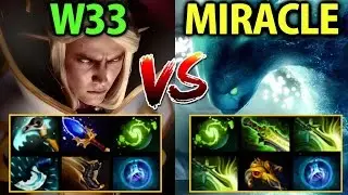 Miracle- [Morphling] vs w33 [Invoker] Dota2 -Full item vs Full item- EPIC GAME