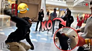 I Shut Down The Mall In Cincinnati ! Boxing Strangers 🥊 *I Get Knocked Out‼️*