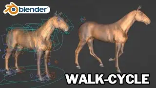 Horse Walk-Cycle 3D Animation : Blender Animation Tutorial