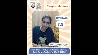 Students' review  @Camsted  congratulates Komalpreet kaur for getting  7.5 band score in IELTS.