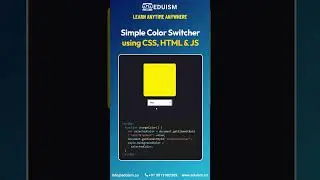 Simple Color Switcher using CSS, HTML & JS! #coding #html #css #javascript #js #cssbeginners #ai #ml