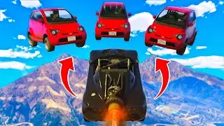 GTA V Online: CORRIDA VAI E VOLTA voando no CÉU!!! (ROLOU MITADA)