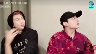 Jin coming on vlive ▸ BTS Live : 주니꾸기 (namjoon + jungkook)