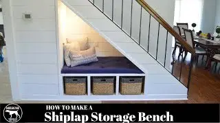 DIY Shiplap-Staircase Reading Nook (ORGANIZATION HACK)