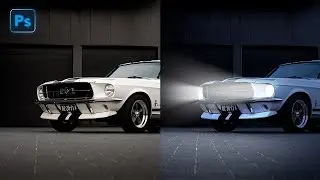 The Most EASIEST WAY To Create Car Lights | Photoshop Tutorial