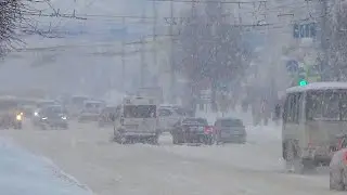 Сильный снегопад в Йошкар-Оле | Республика Марий Эл