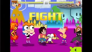 Corey/Flame Princess/Steven/Ed VS. Phineas & Ferb/Kim/Kick/Maggie Pesky | M.U.G.E.N