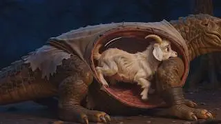 Furries run away from Komodo dragon's wildlife zone [vore animation]
