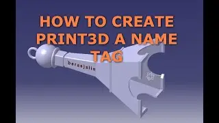 Create Print3d a Name Tag Using Part CatiaV5