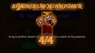 SET MYTHIC//ARMOR OF UNKNOWN POWER 4/4//ARCANE LEGENDS