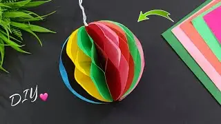How to make Christmas/Diwali Decoration Ornament - Festive decor ideas using paper - paper decor
