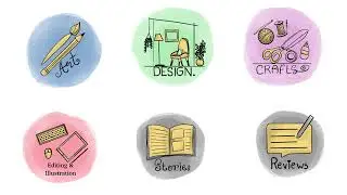 Instagram highlights icons | Design with Procreate | Logo Design
