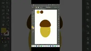 How to draw Acorn in Adobe Illustrator tutorial ।। #shorts #illustrator