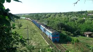2ТЭ10УТ-0034А/0035Б [УЗ-CFM] Freight train | Грузовой поезд