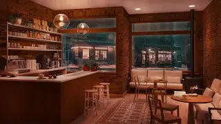 Smooth Instrumental Jazz in a Cozy Winter Coffee Shop | Relaxing Music for Work and Study