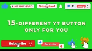 15 different Share Like and Subscribe animated button with mouse cursor  (black mart)