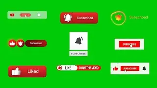 Green screen animated subscribe button #2 (for free)