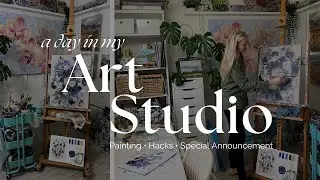 A Day in My Art Studio | Painting, Hacks & Special Announcement! 🌸