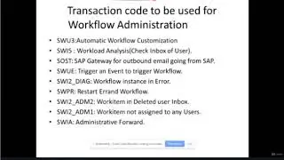 6 Frequently used Transaction code in SAP Workflow