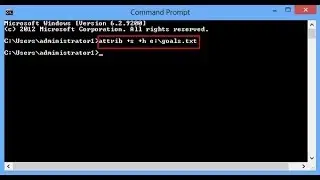 Hide a file using cmd
