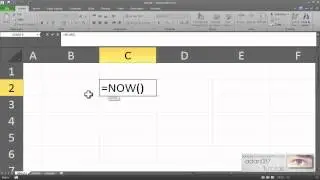 Excel set current date and time