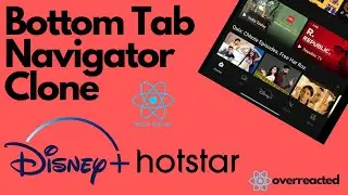 Custom Bottom Tab Navigator React Native || Disney+ Hotstar Clone React Native || React Navigation