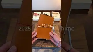 [tutorial] Set up my 2025 journal with me! 📚🌟 #leatherjournal #customisation