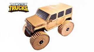 How to Make Monster Truck With Cardboard DIY Toy Cars