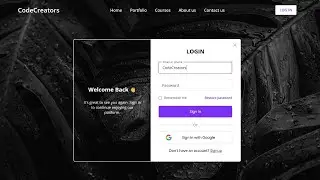 Create Responsive Website with Login & Registration Form | HTML, CSS, JavaScript Tutorial