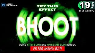 Adobe Photoshop – Class 79 – Spin Blur Text Effects | Photoshop tutorial Hindi