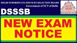 DSSSB Exam Notice Released | Subham Sen