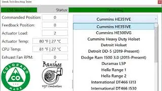 VGT calibration tool - Steeds Tech Benchtop Tester Software update (4.0)