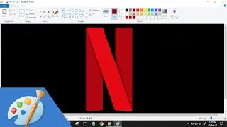 How to Draw NETFLIX logo in MS Paint