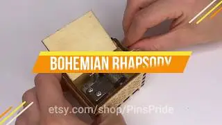Custom Engraved Music Box Demo with Bohemiand Rhapsody (Queen/Freddie Mercury) Song